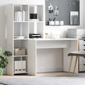 Schreibtisch mit Regal Weiß 138,5 x 55 x 143 cm Holzwerkstoff