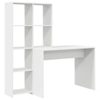 Schreibtisch mit Regal Weiß 138,5 x 55 x 143 cm Holzwerkstoff