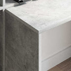 Schreibtisch Beton Grau 138,5 x 55 x 143 cm Holzwerkstoff