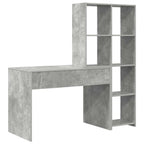 Schreibtisch Beton Grau 138,5 x 55 x 143 cm Holzwerkstoff