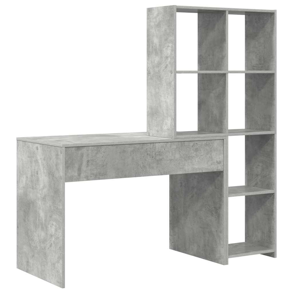 Schreibtisch Beton Grau 138,5 x 55 x 143 cm Holzwerkstoff