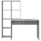 Schreibtisch Beton Grau 138,5 x 55 x 143 cm Holzwerkstoff