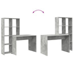 Schreibtisch Beton Grau 138,5 x 55 x 143 cm Holzwerkstoff
