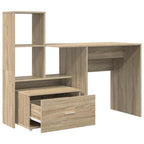 Schreibtisch Sonoma-Eiche 131,5 x 50 x 106,5 cm Holzwerkstoff