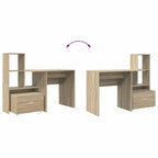 Schreibtisch Sonoma-Eiche 131,5 x 50 x 106,5 cm Holzwerkstoff