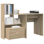 Schreibtisch Sonoma-Eiche 131,5 x 50 x 106,5 cm Holzwerkstoff