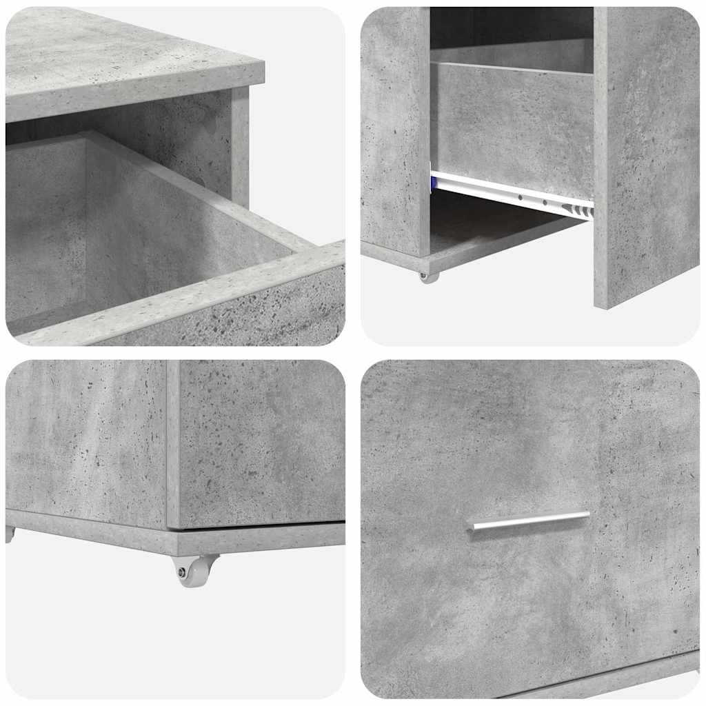 Schreibtisch Beton Grau 131,5 x 50 x 106,5 cm Holzwerkstoff