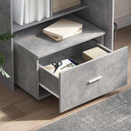 Schreibtisch Beton Grau 131,5 x 50 x 106,5 cm Holzwerkstoff