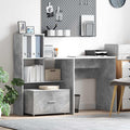 Schreibtisch Beton Grau 131,5 x 50 x 106,5 cm Holzwerkstoff