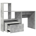 Schreibtisch Beton Grau 131,5 x 50 x 106,5 cm Holzwerkstoff
