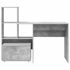 Schreibtisch Beton Grau 131,5 x 50 x 106,5 cm Holzwerkstoff