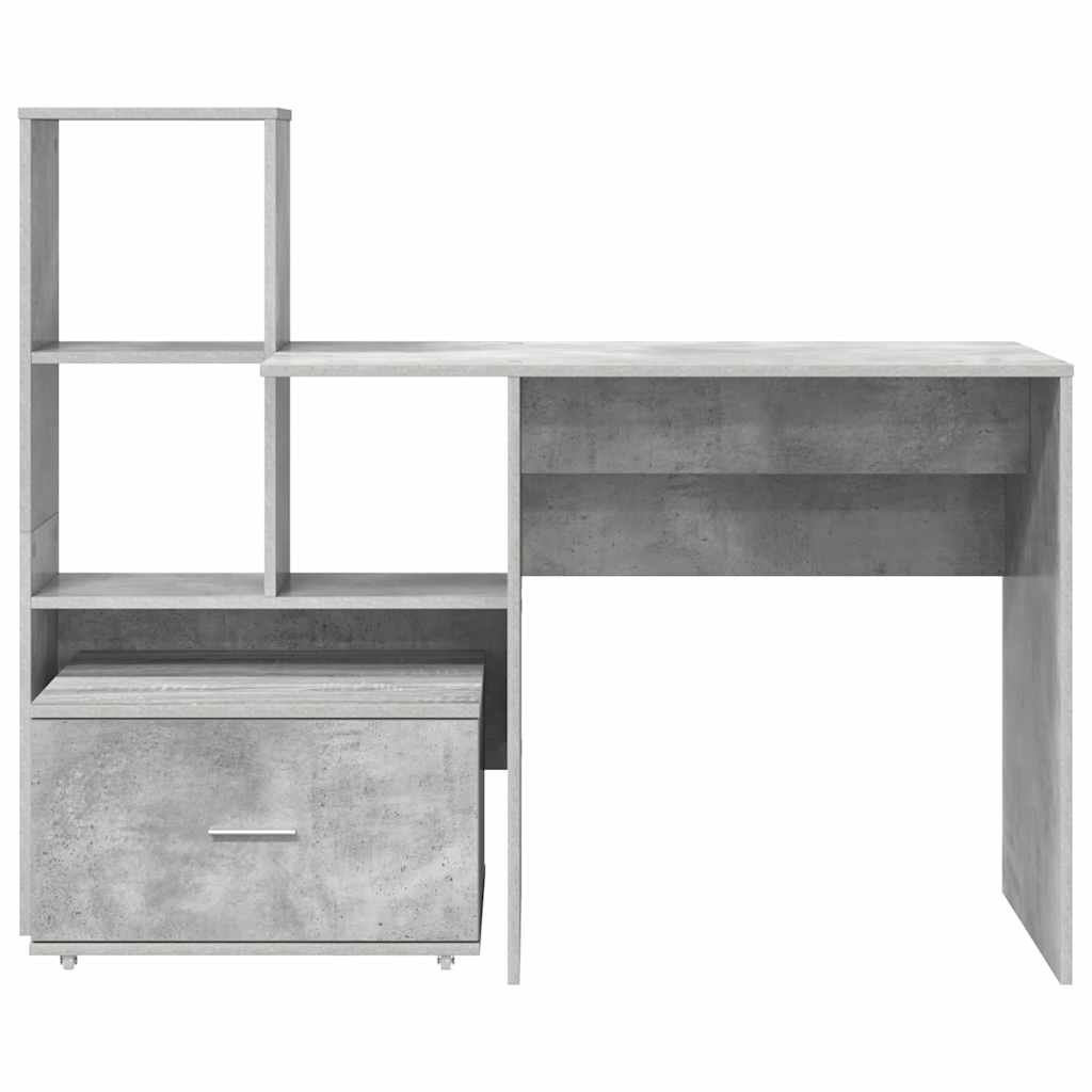 Schreibtisch Beton Grau 131,5 x 50 x 106,5 cm Holzwerkstoff