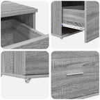 Schreibtisch Graues Sonoma 131,5 x 50 x 106,5 cm Holzwerkstoff