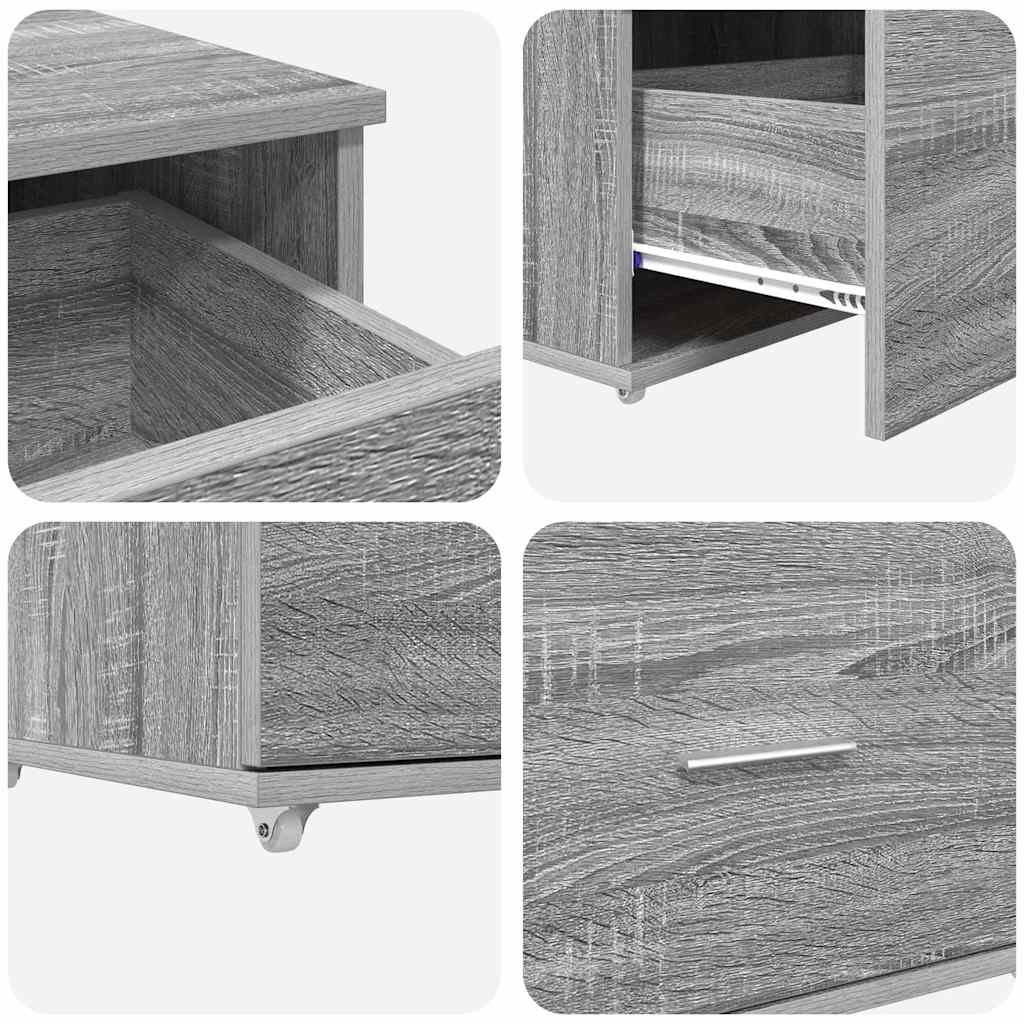 Schreibtisch Graues Sonoma 131,5 x 50 x 106,5 cm Holzwerkstoff