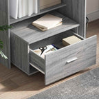 Schreibtisch Graues Sonoma 131,5 x 50 x 106,5 cm Holzwerkstoff