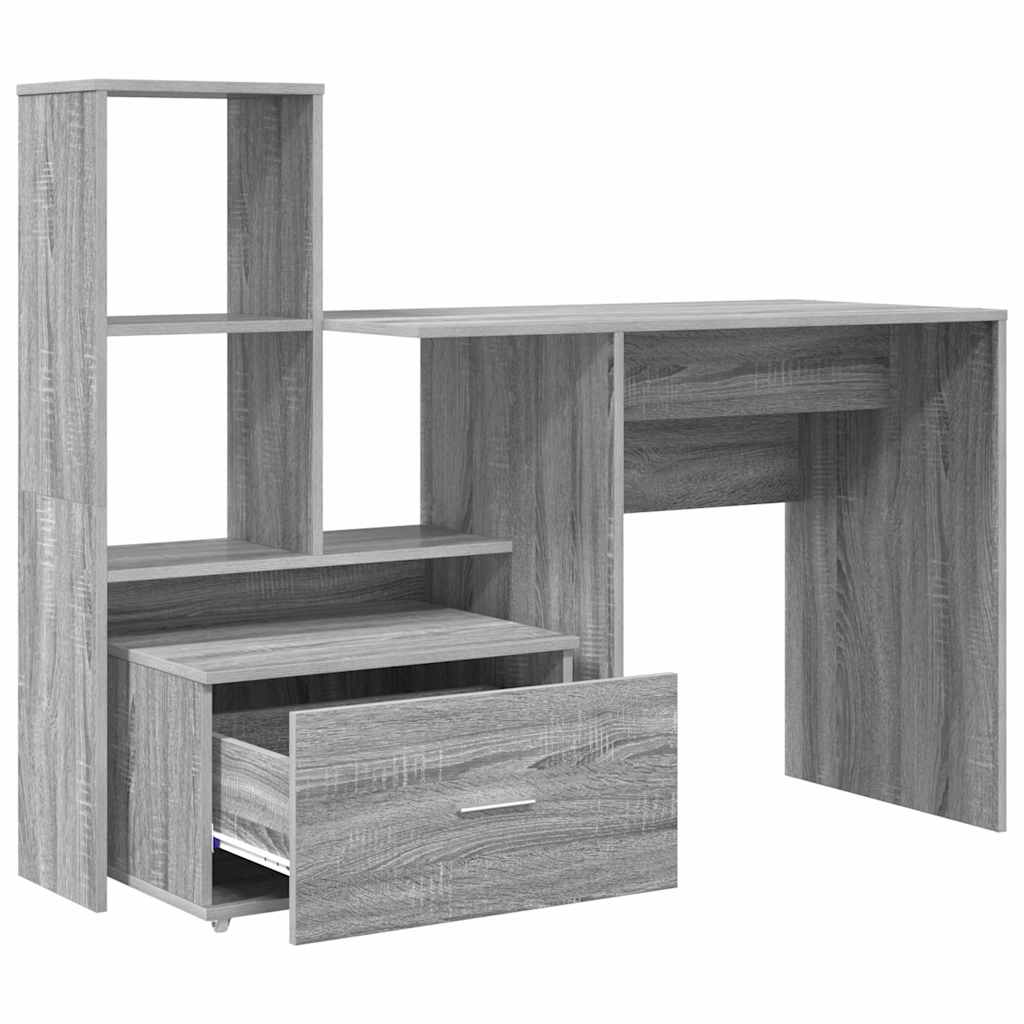 Schreibtisch Graues Sonoma 131,5 x 50 x 106,5 cm Holzwerkstoff