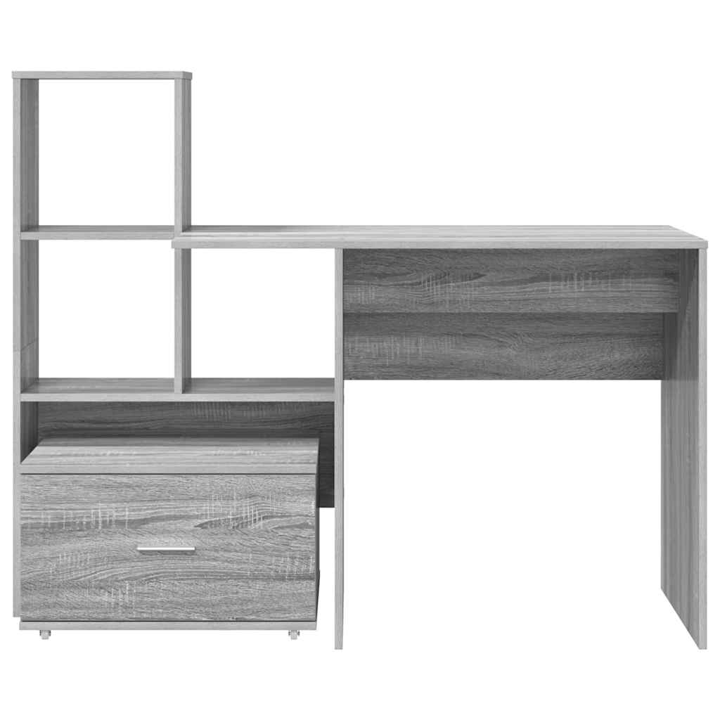 Schreibtisch Graues Sonoma 131,5 x 50 x 106,5 cm Holzwerkstoff