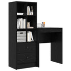 Schreibtisch mit Schubladen 2 pcs Schwarz Eichen-Optik