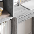 Schreibtisch mit Schubladen mit Regal 2 pcs Graues Sonoma