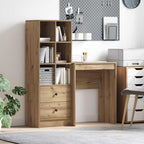 Schreibtisch mit Schubladen mit Regal 2 pcs Artisan-Eiche
