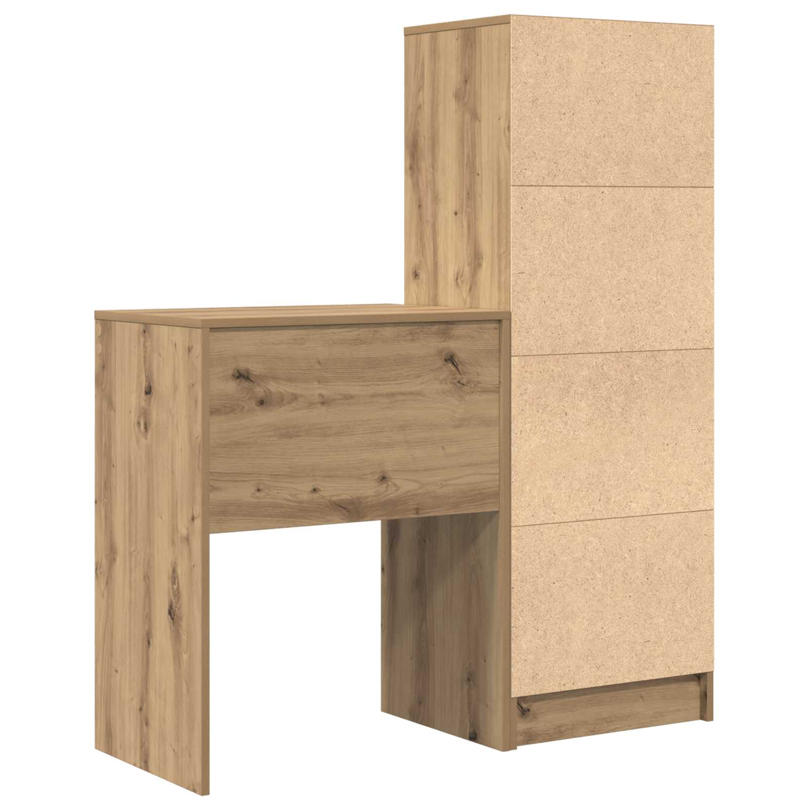 Schreibtisch mit Schubladen mit Regal 2 pcs Artisan-Eiche