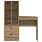 Schreibtisch mit Schubladen mit Regal 2 pcs Artisan-Eiche