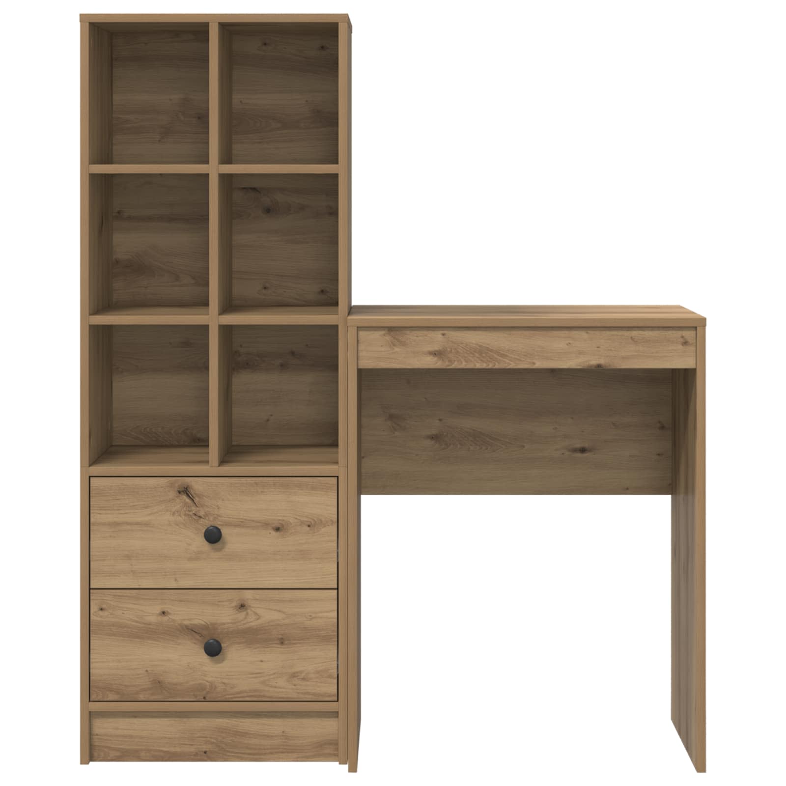 Schreibtisch mit Schubladen mit Regal 2 pcs Artisan-Eiche