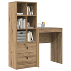 Schreibtisch mit Schubladen mit Regal 2 pcs Artisan-Eiche