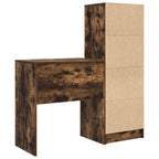 Schreibtisch mit Schubladen mit Regal 2 pcs Geräucherte Eiche