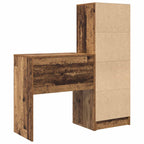 Schreibtisch mit Schubladen mit Regal 2 pcs Altholz