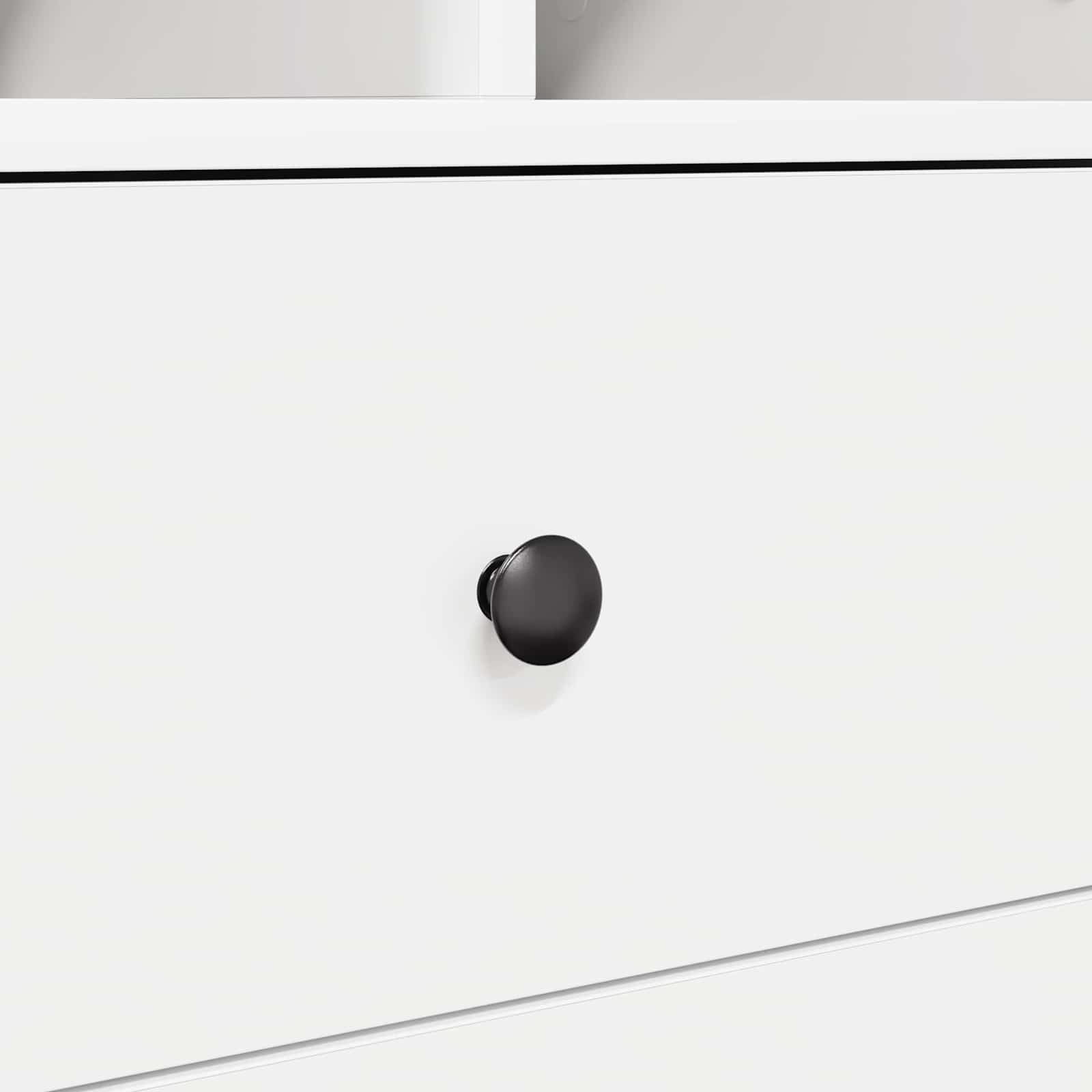 Schreibtisch mit Schubladen mit Regal mit Speicher 2 pcs Weiß