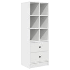 Schreibtisch mit Schubladen mit Regal mit Speicher 2 pcs Weiß