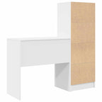 Schreibtisch mit Schubladen mit Regal mit Speicher 2 pcs Weiß