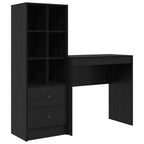 Schreibtisch mit Schubladen 2 pcs Schwarz Eichen-Optik