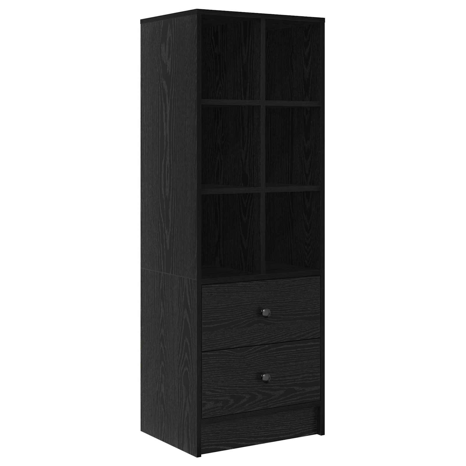 Schreibtisch mit Schubladen 2 pcs Schwarz Eichen-Optik