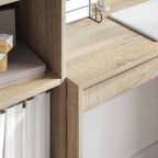 Schreibtisch mit Schubladen mit Regal 2 pcs Sonoma-Eiche