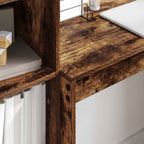 Schreibtisch mit Schubladen mit Regal 2 pcs Geräucherte Eiche
