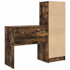 Schreibtisch mit Schubladen mit Regal 2 pcs Geräucherte Eiche