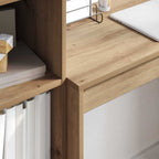 Schreibtisch mit Schubladen mit Regal 2 pcs Artisan-Eiche