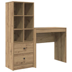Schreibtisch mit Schubladen mit Regal 2 pcs Artisan-Eiche