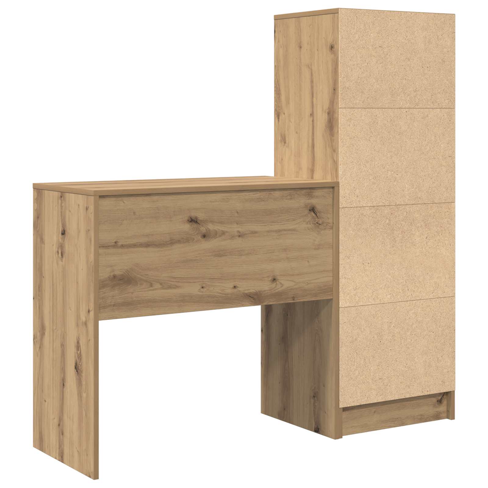 Schreibtisch mit Schubladen mit Regal 2 pcs Artisan-Eiche