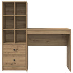 Schreibtisch mit Schubladen mit Regal 2 pcs Artisan-Eiche