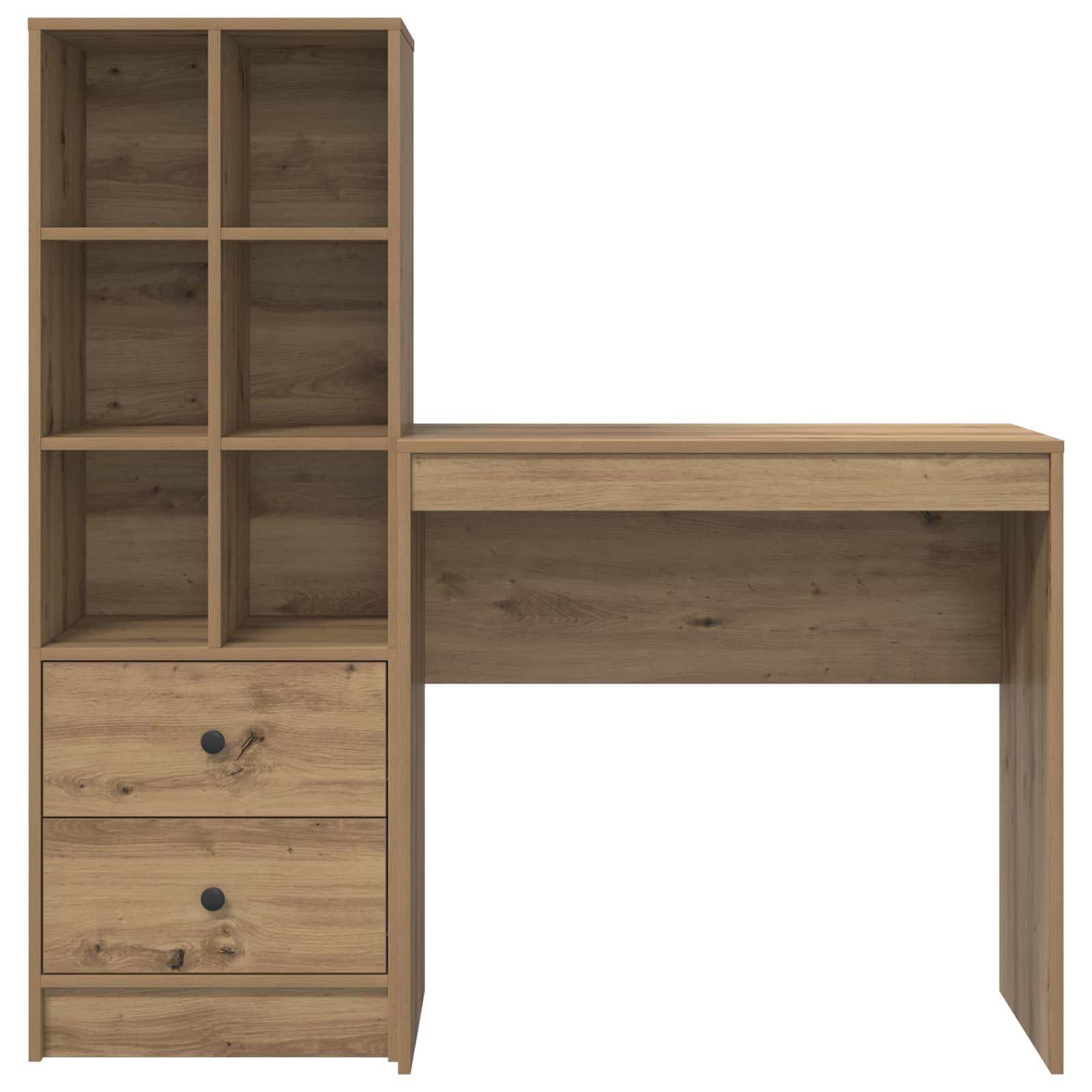 Schreibtisch mit Schubladen mit Regal 2 pcs Artisan-Eiche