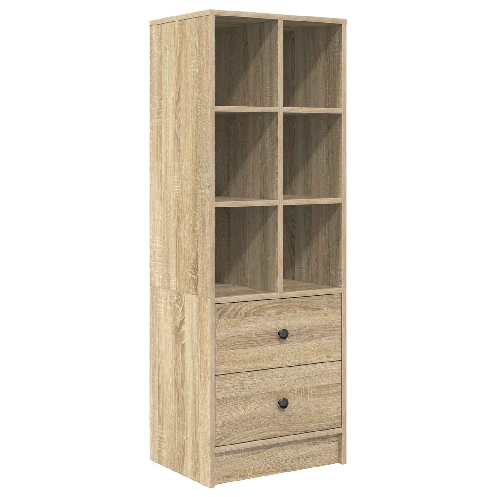 Schreibtisch mit Schubladen mit Regal 2 pcs Sonoma-Eiche