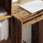Schreibtisch mit Schubladen mit Regal 2 pcs Altholz