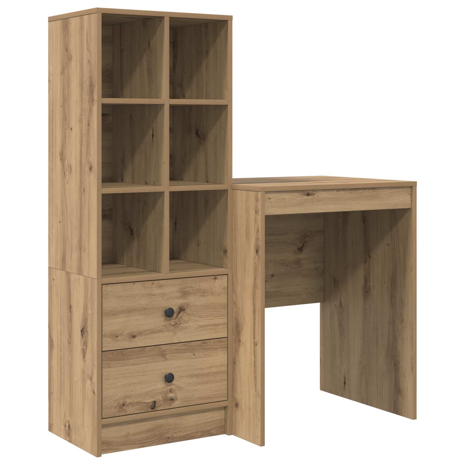 Schreibtisch mit Schubladen mit Regal 2 pcs Artisan-Eiche