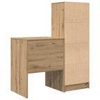 Schreibtisch mit Schubladen mit Regal 2 pcs Artisan-Eiche
