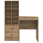 Schreibtisch mit Schubladen mit Regal 2 pcs Artisan-Eiche