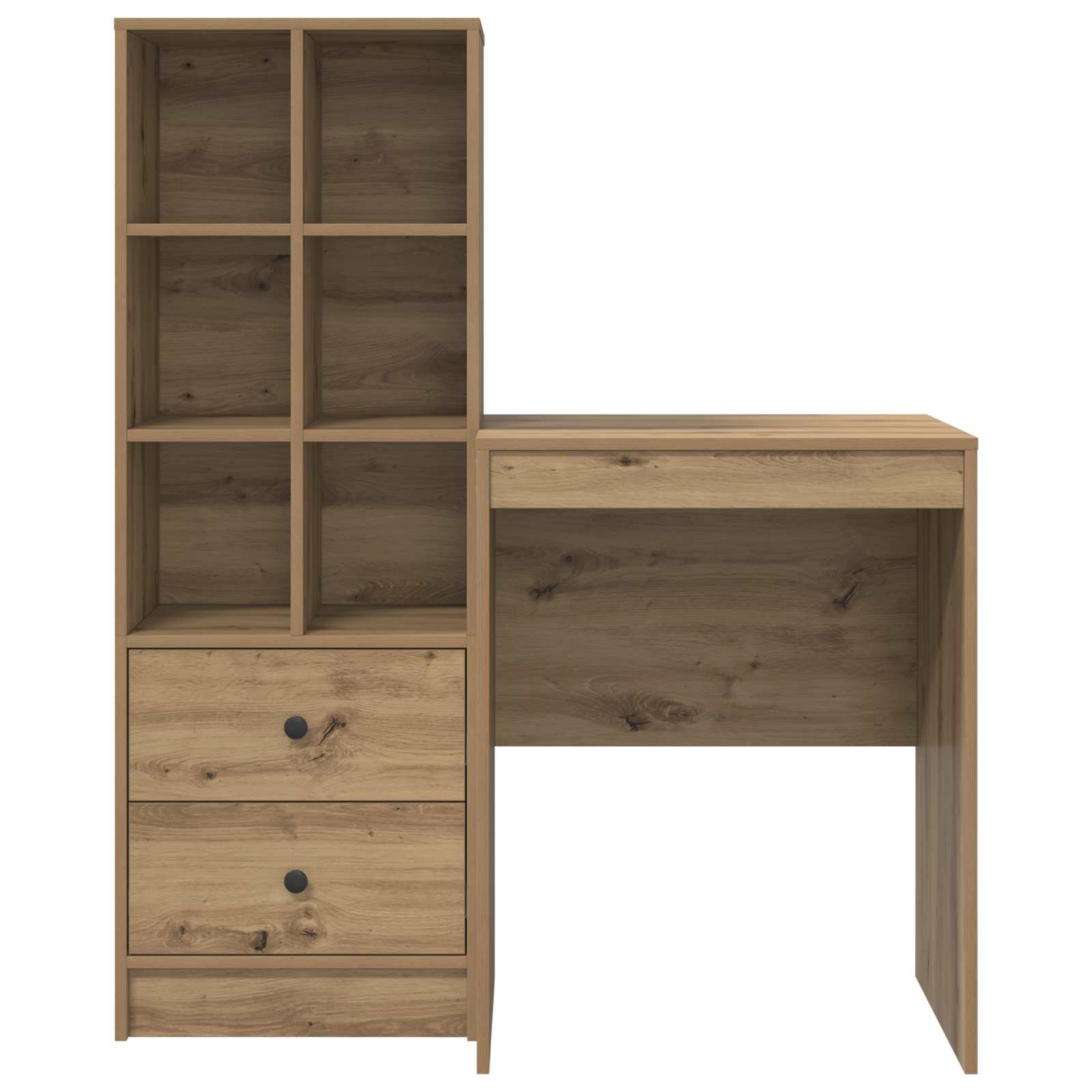 Schreibtisch mit Schubladen mit Regal 2 pcs Artisan-Eiche