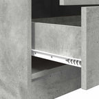 Schreibtisch mit Schubladen mit Regal 2 pcs Beton Grau